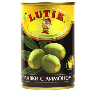 Оливки Лютик с лимоном 280мл(